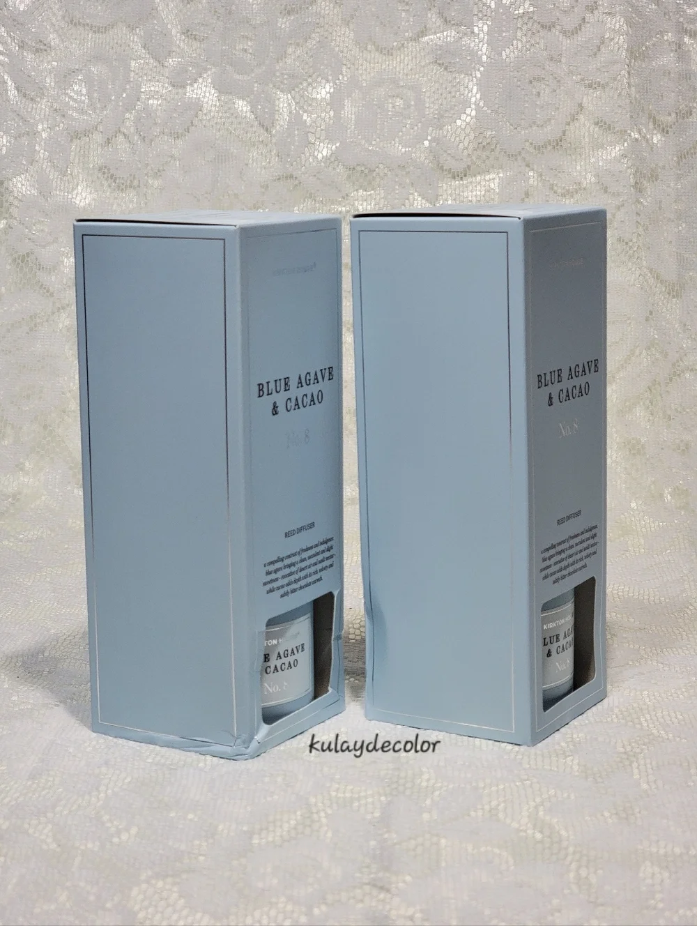 Set of 2 Kirkton House Blue Agave & Cacao No. 8 Reed Diffuser - 3.4 Fl oz.